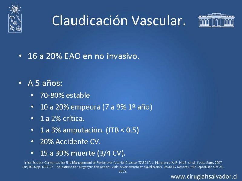 Diapositiva 5 de EAO Tto Médico y Cx (Claudicadores)