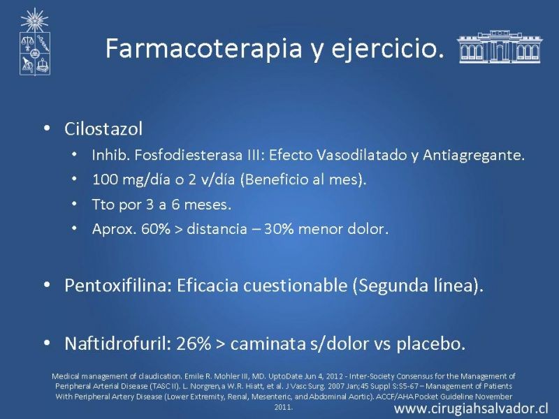 Diapositiva 9 de EAO Tto Médico y Cx (Claudicadores)