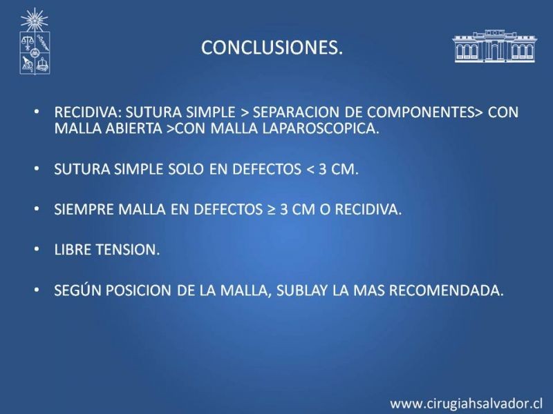 Diapositiva 14 de Hernia incisional: Alternativas de tratamiento