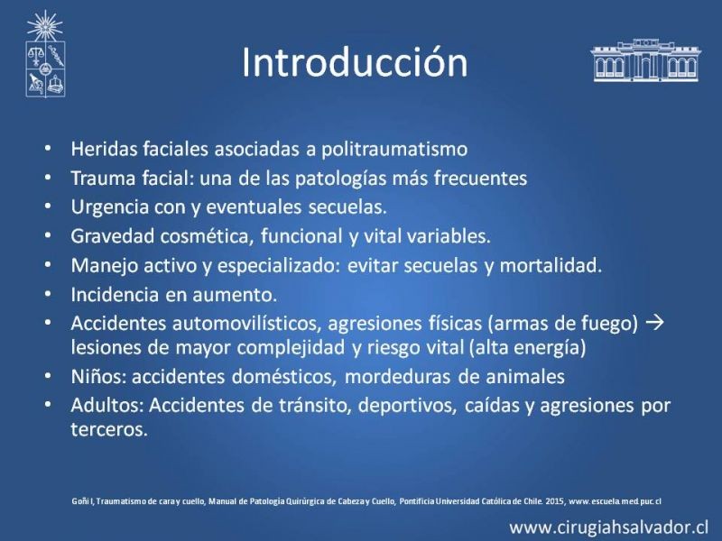 Diapositiva 1 de Heridas faciales complejas