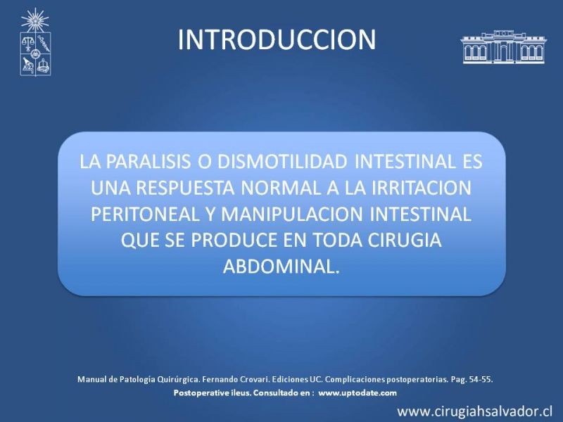 Diapositiva 2 de Ileo adinámico postoperatorio