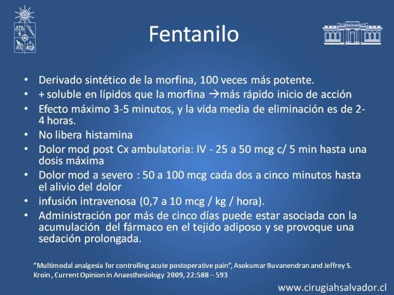 Diapositiva 19 de Manejo del dolor agudo postoperatorio