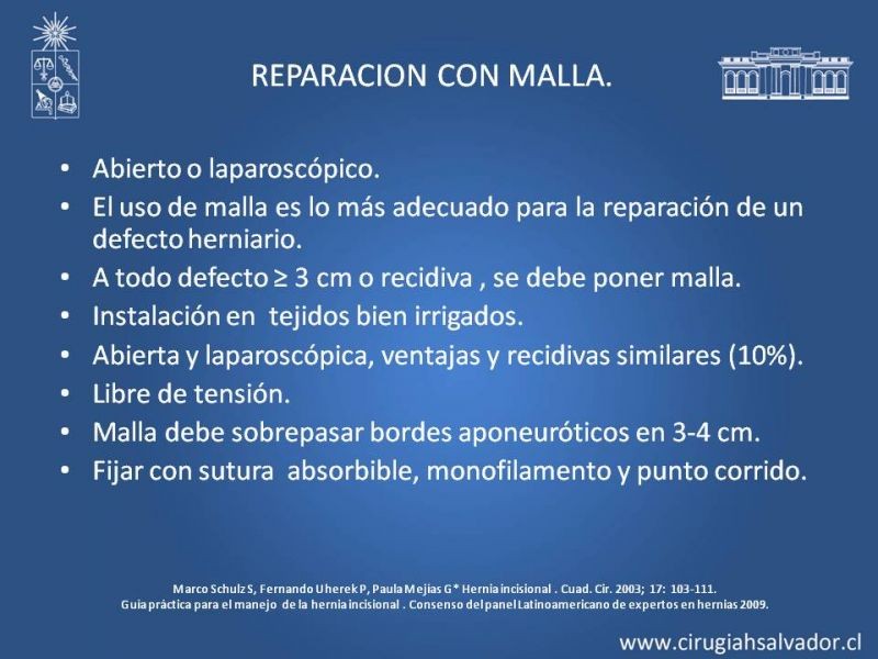 Diapositiva 9 de Hernia incisional: Alternativas de tratamiento
