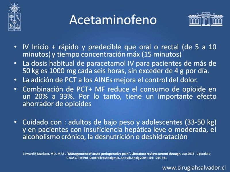 Diapositiva 25 de Manejo del dolor agudo postoperatorio