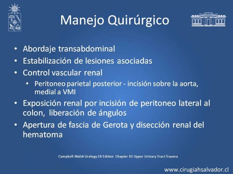 Diapositiva 11 de Manejo Quirúrgico del Trauma Renal