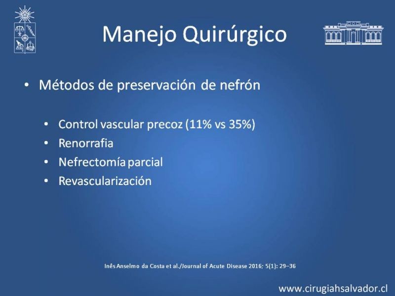 Diapositiva 10 de Manejo Quirúrgico del Trauma Renal