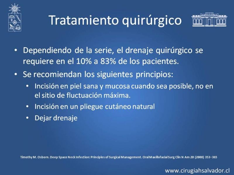 Diapositiva 36 de Absceso cervical y vías de abordaje