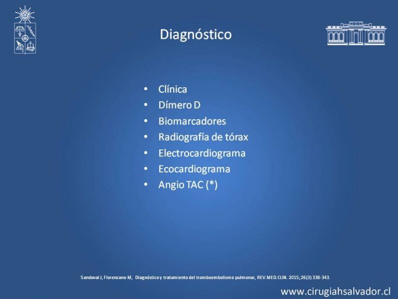 Diapositiva 13 de TEP Masivo: Diagnóstico y manejo
