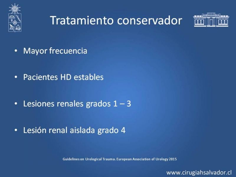 Diapositiva 8 de Manejo Quirúrgico del Trauma Renal