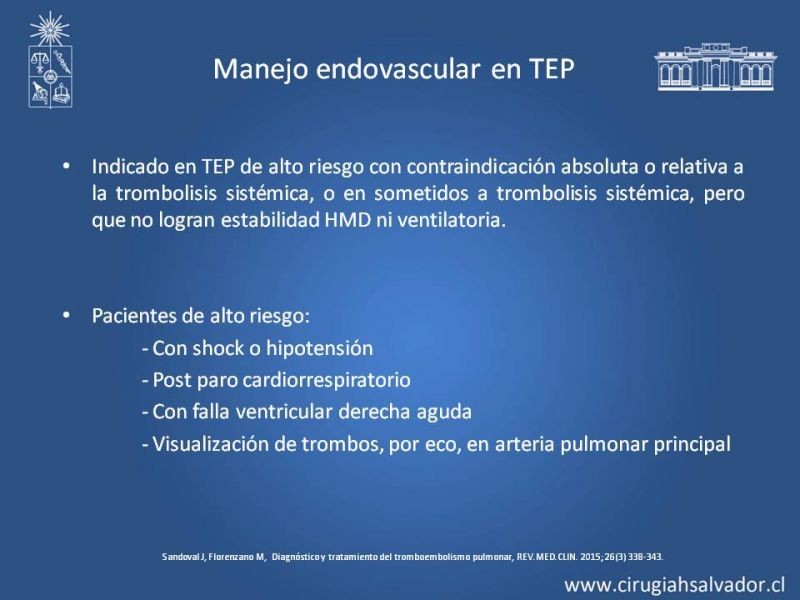 Diapositiva 30 de TEP Masivo: Diagnóstico y manejo
