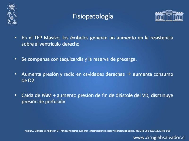Diapositiva 6 de TEP Masivo: Diagnóstico y manejo