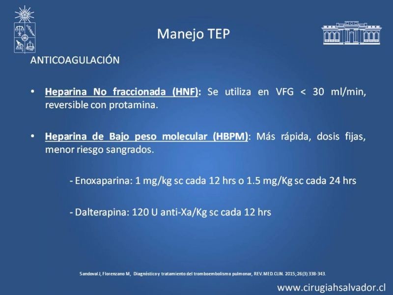 Diapositiva 26 de TEP Masivo: Diagnóstico y manejo