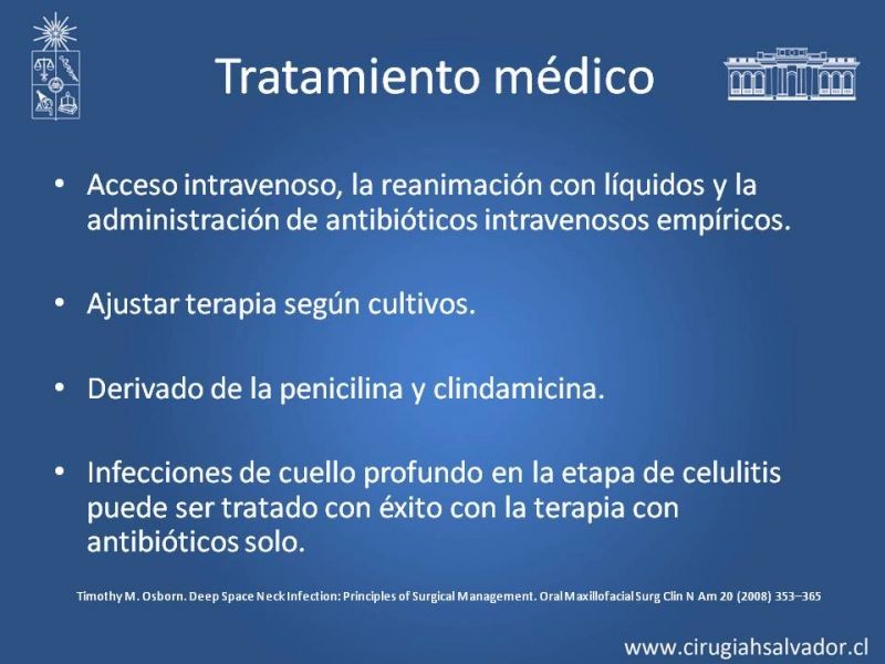 Diapositiva 33 de Absceso cervical y vías de abordaje
