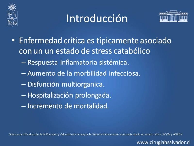 Diapositiva 1 de Nutrición en paciente crítico