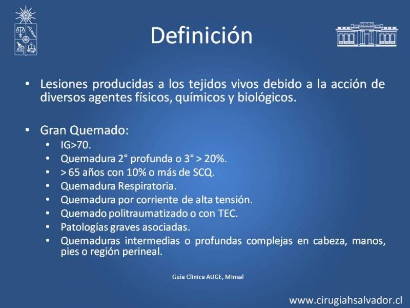 Diapositiva 1 de Manejo Quirúrgico del Gran Quemado