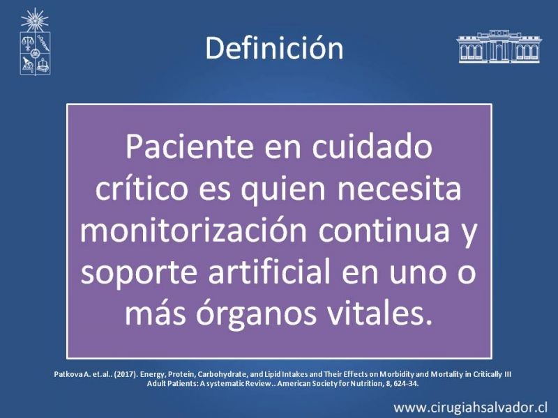 Diapositiva 2 de Nutrición en paciente crítico