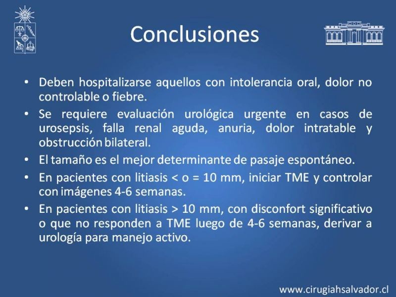 Diapositiva 48 de Urolitiasis: Manejo en Urgencias