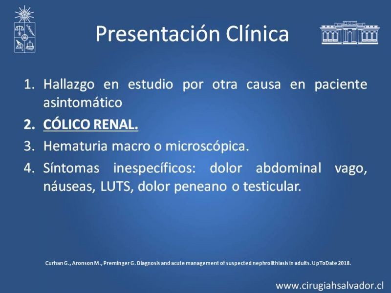 Diapositiva 6 de Urolitiasis: Manejo en Urgencias