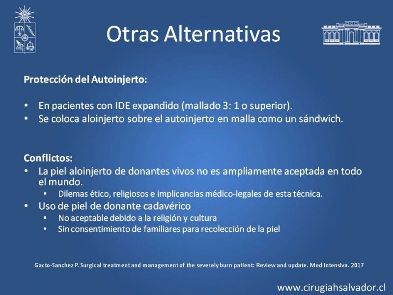 Diapositiva 29 de Manejo Quirúrgico del Gran Quemado