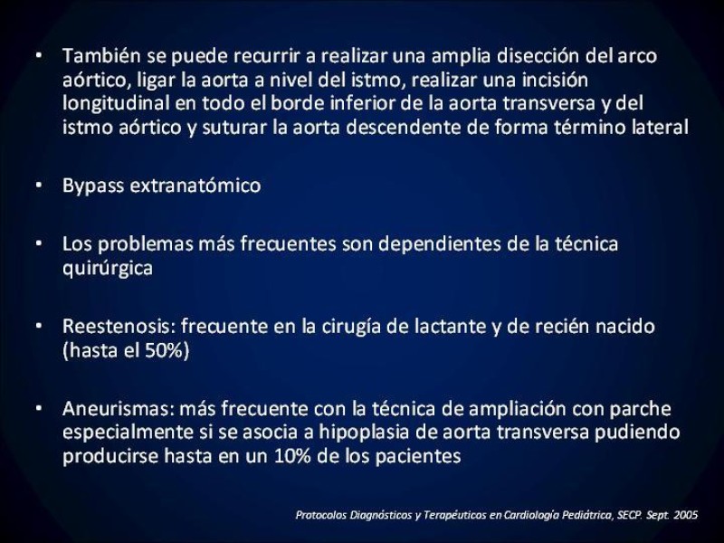 Diapositiva 19 de Coartación Aortica