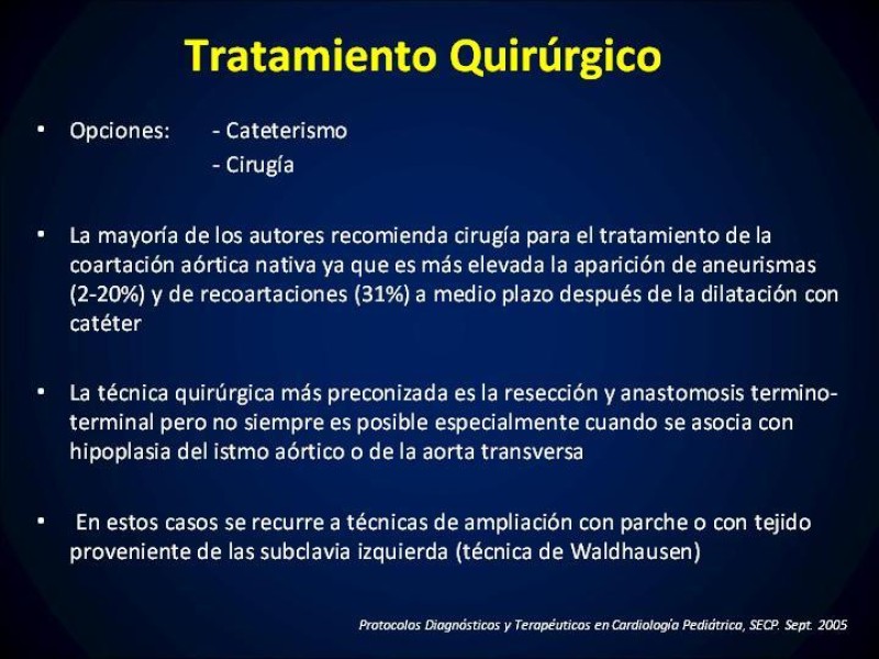 Diapositiva 17 de Coartación Aortica
