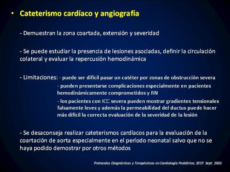 Diapositiva 12 de Coartación Aortica