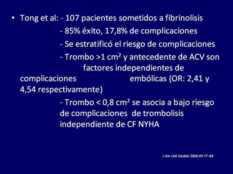 Diapositiva 42 de Trombosis de válvulas protésicas
