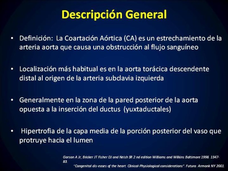 Diapositiva 1 de Coartación Aortica