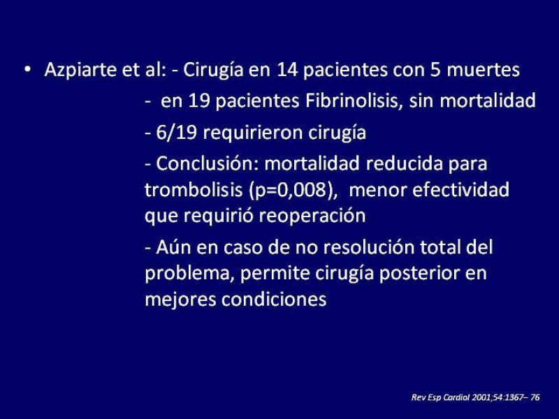 Diapositiva 41 de Trombosis de válvulas protésicas