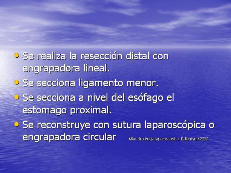 Diapositiva 30 de Gastrectomía Laparoscópica Pt. II