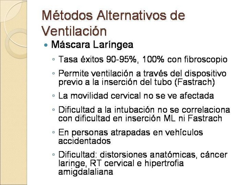 Diapositiva 12 de Manejo de la Vía Aérea Difícil