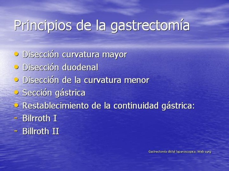 Diapositiva 1 de Gastrectomía Laparoscópica Pt. II