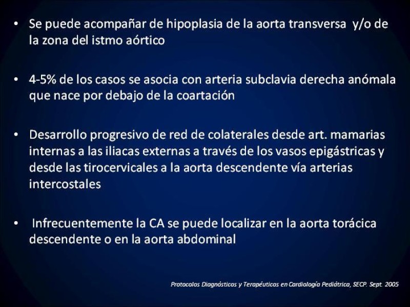 Diapositiva 3 de Coartación Aortica