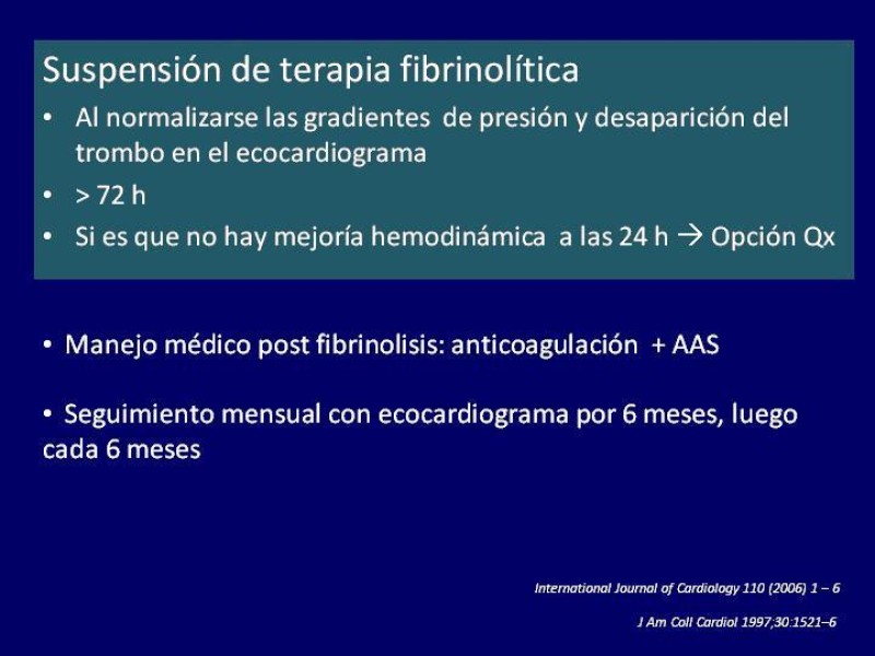 Diapositiva 34 de Trombosis de válvulas protésicas