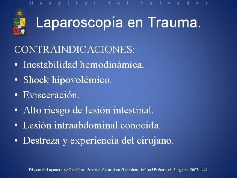 Diapositiva 14 de Laparoscopía Diagnóstica