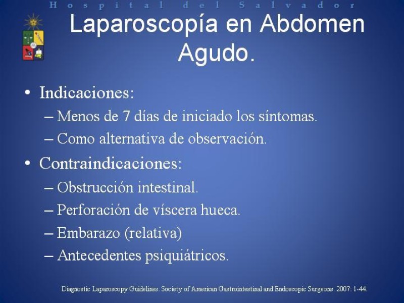 Diapositiva 16 de Laparoscopía Diagnóstica