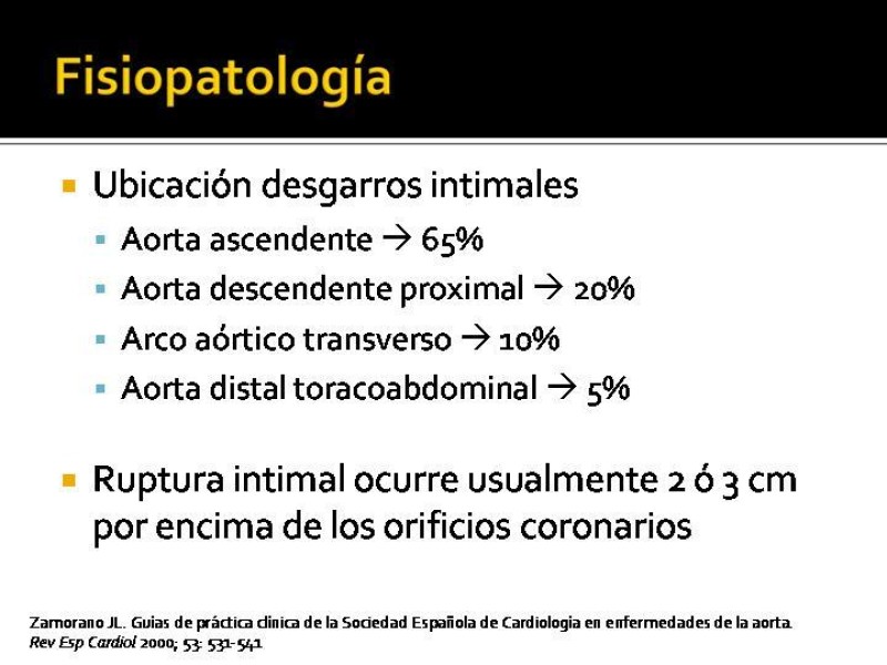 Diapositiva 5 de Disección de Aorta Torácica
