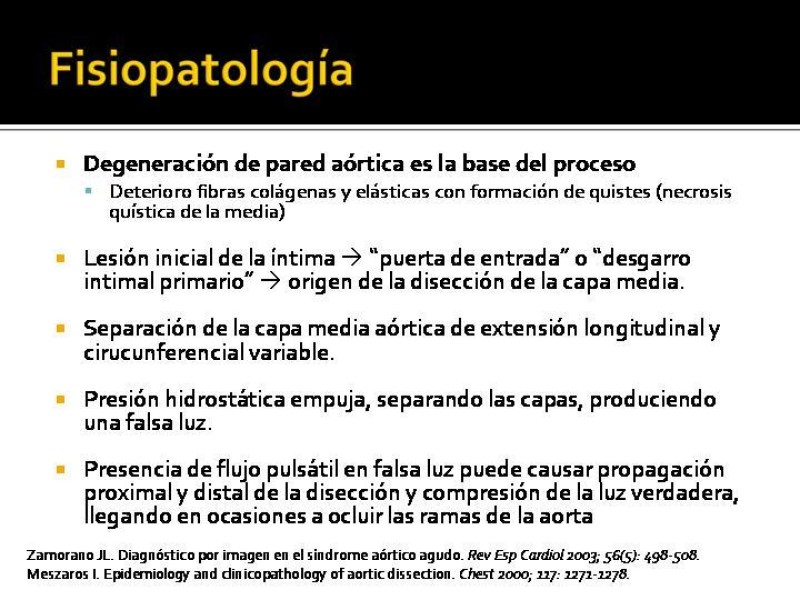 Diapositiva 3 de Disección de Aorta Torácica