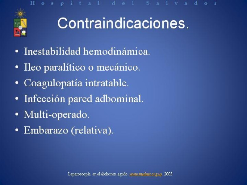 Diapositiva 5 de Laparoscopía Diagnóstica