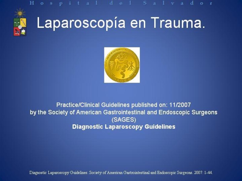 Diapositiva 10 de Laparoscopía Diagnóstica