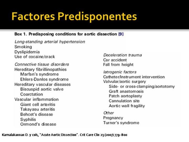 Diapositiva 10 de Disección de Aorta Torácica
