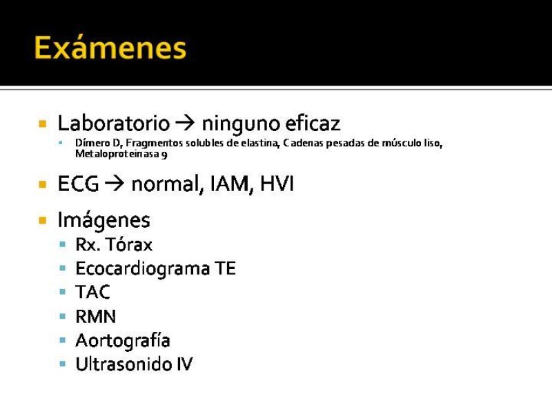 Diapositiva 19 de Disección de Aorta Torácica