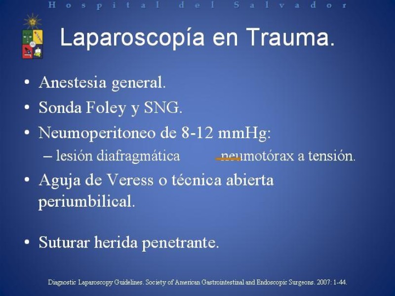 Diapositiva 15 de Laparoscopía Diagnóstica