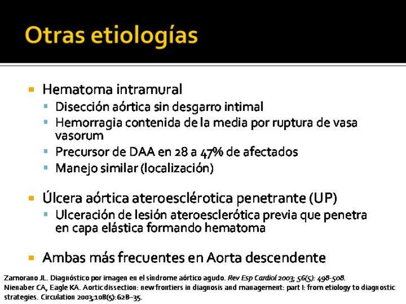 Diapositiva 6 de Disección de Aorta Torácica