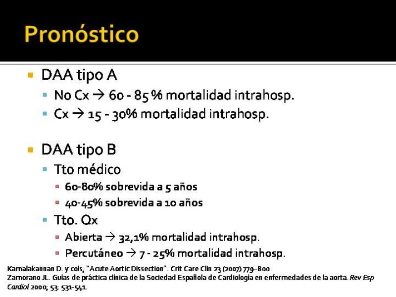 Diapositiva 30 de Disección de Aorta Torácica
