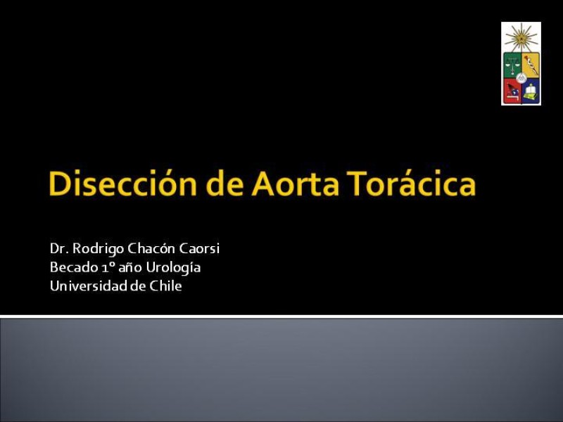 Diapositiva 31 de Disección de Aorta Torácica
