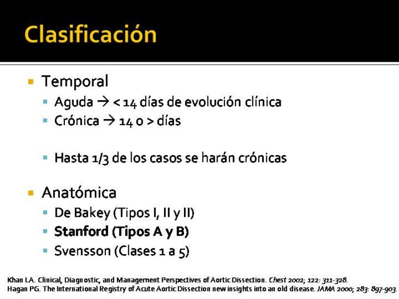 Diapositiva 11 de Disección de Aorta Torácica