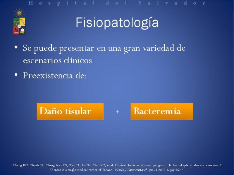 Diapositiva 7 de Abscesos Esplénicos