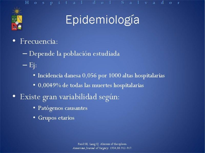 Diapositiva 2 de Abscesos Esplénicos