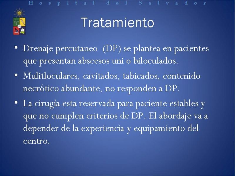 Diapositiva 14 de Abscesos Esplénicos